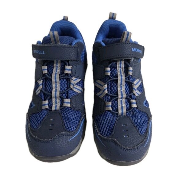 Merrell Moab Speed Low Kids Trail Walking Hiking Sneakers Size 4  Blue - Picture 1 of 7